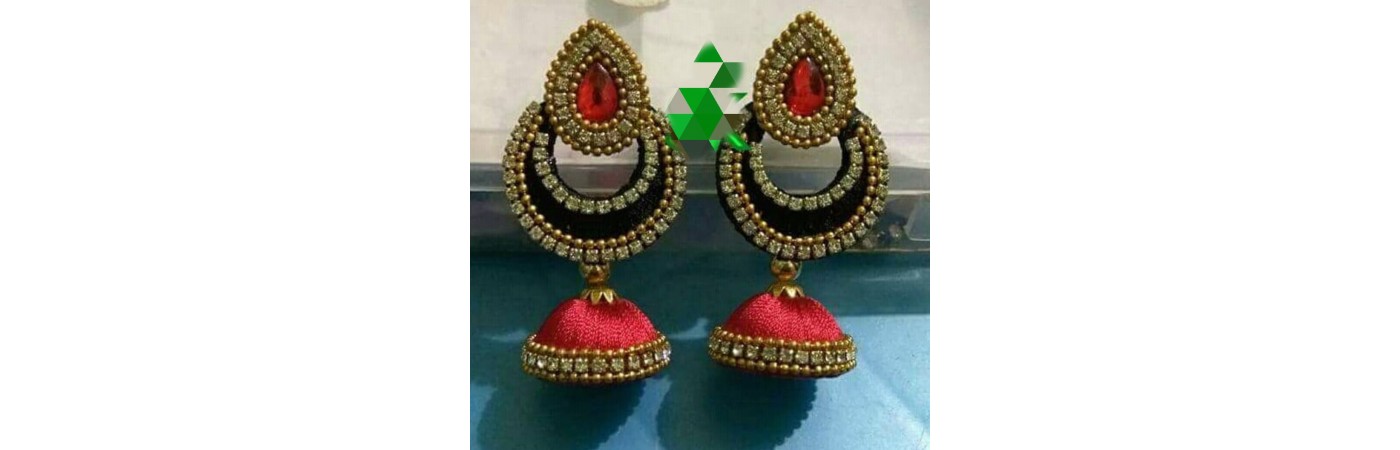 Earring  - Gold and Red